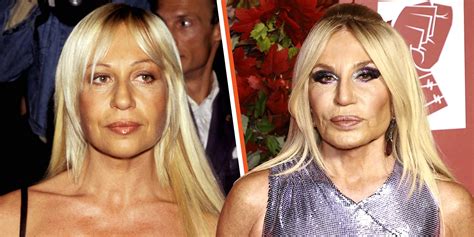 donatella versace gold dress|Donatella Versace then and now.